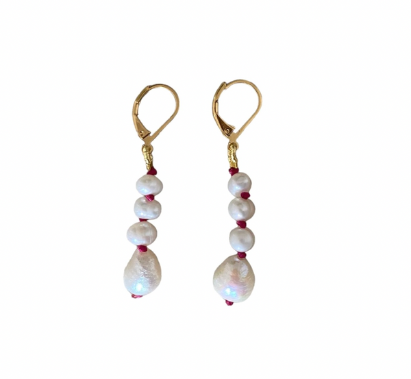 Boucles Rainbow Perles d'eau douce