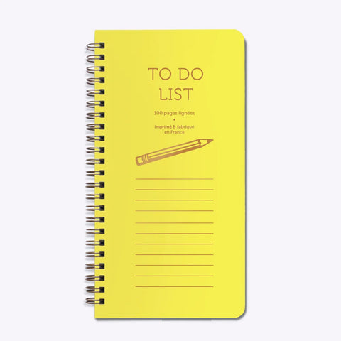 Bloc haut To do list jaune